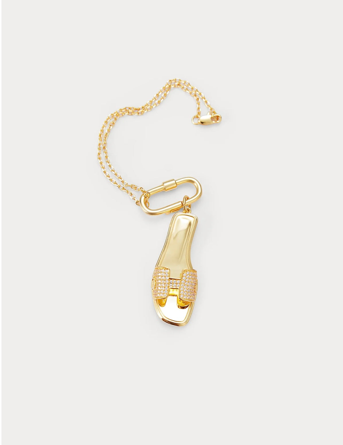 Oran Sandal in Gold Pavé