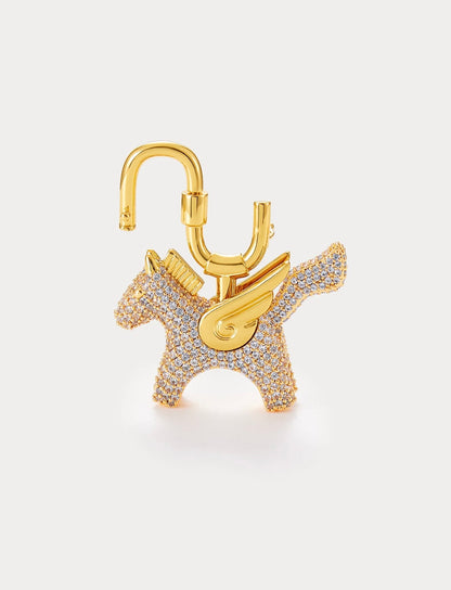 Rodeo Pegase in Gold Sky Blue Pavé