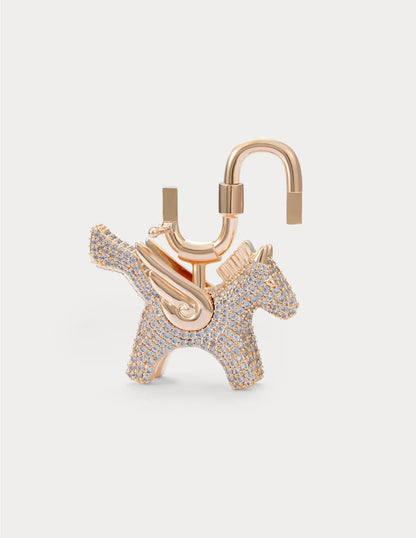 Rodeo Pegase in Champagne Sky Blue Pavé