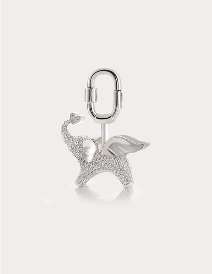 Soar Elephant in Silver Pavé