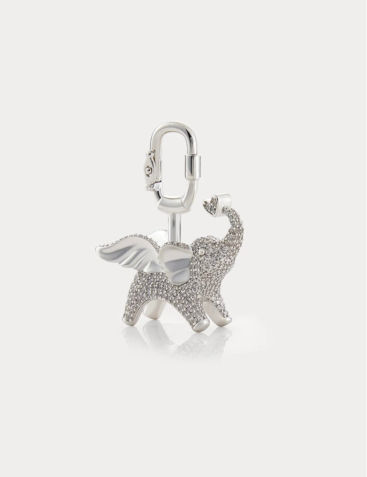 Soar Elephant in Silver Pavé