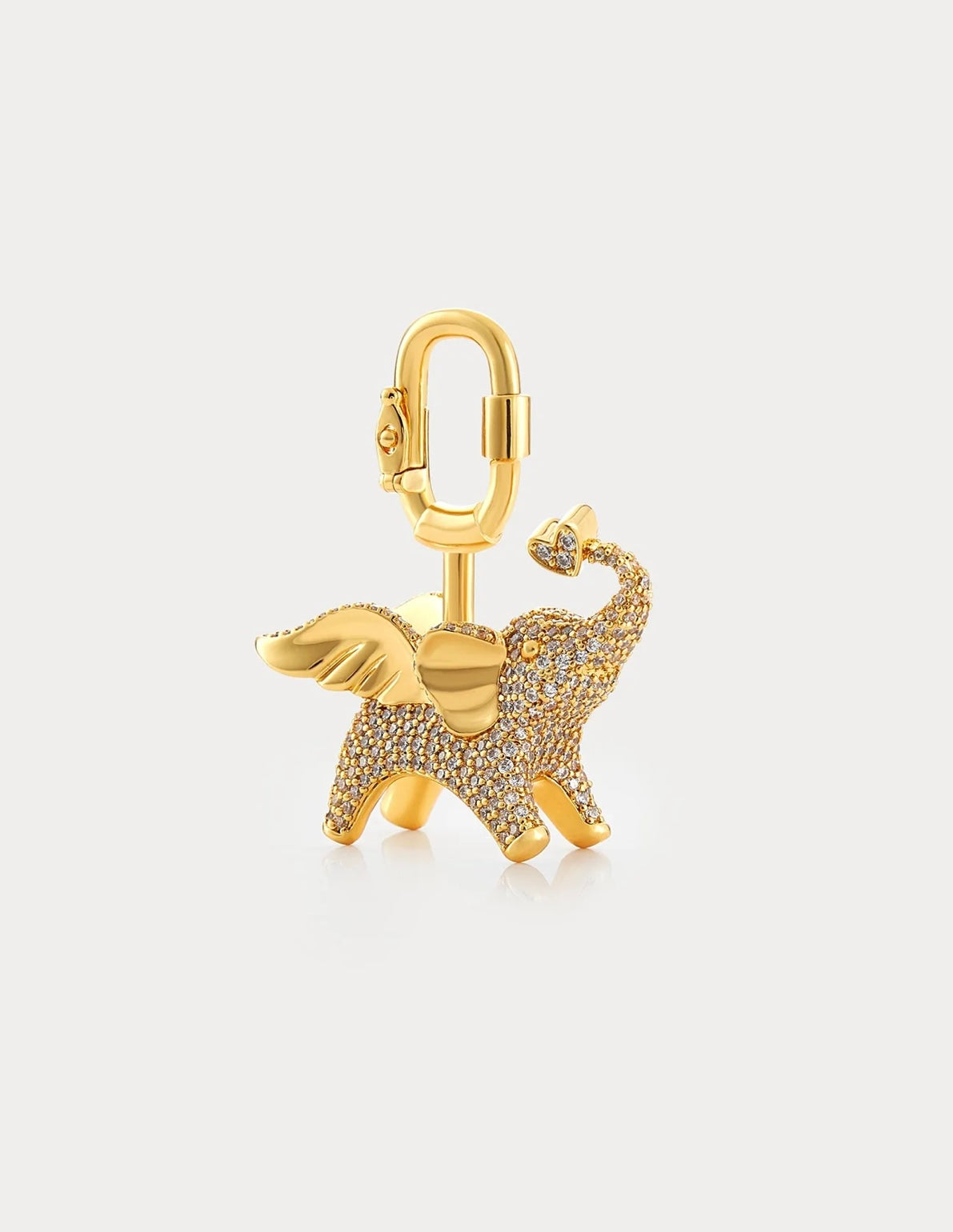 Soar Elephant in Gold Pavé