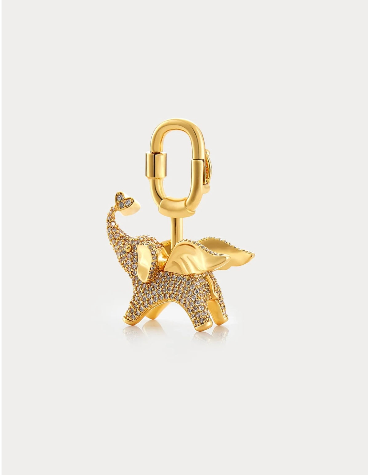 Soar Elephant in Gold Pavé
