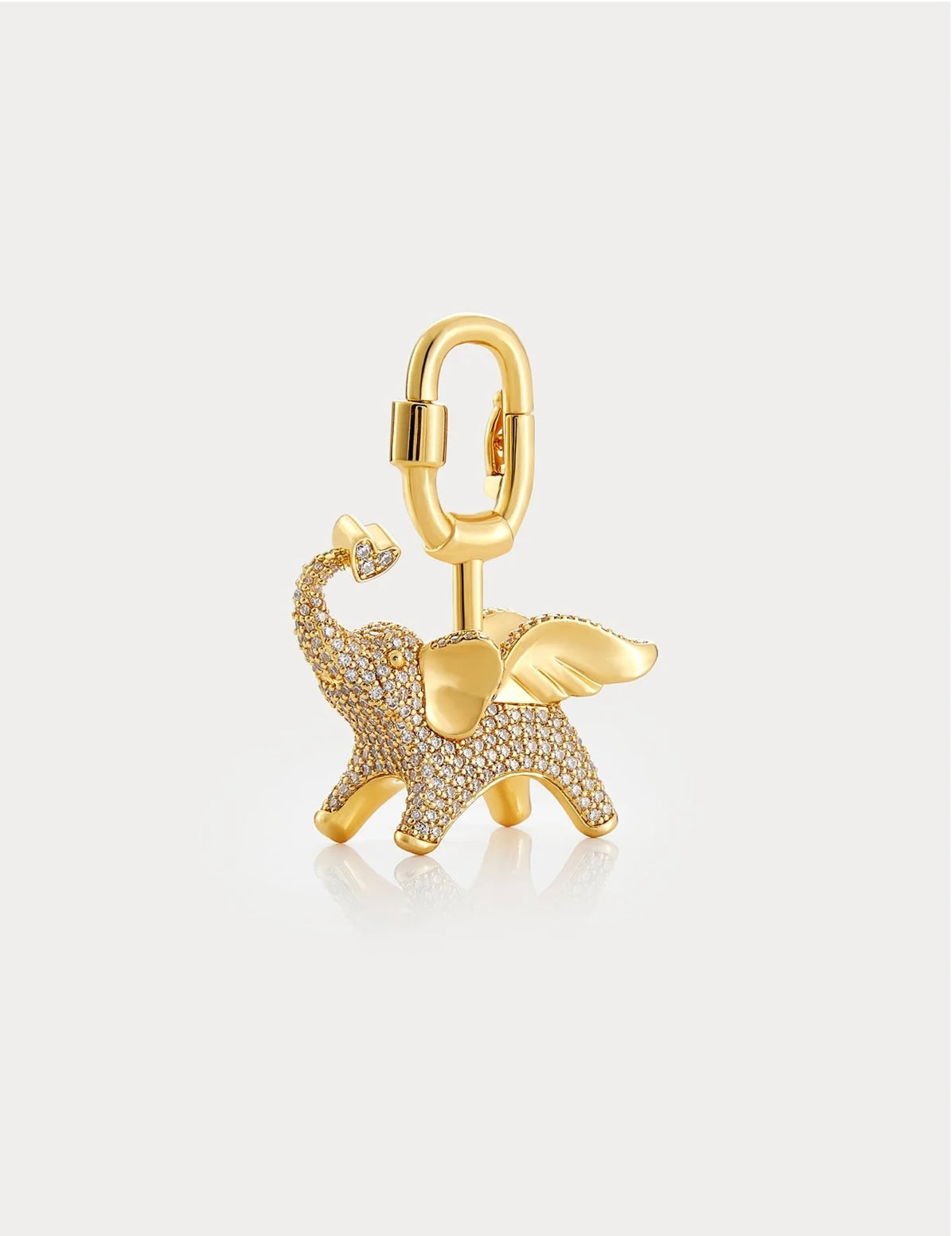 Soar Elephant in Gold Pavé