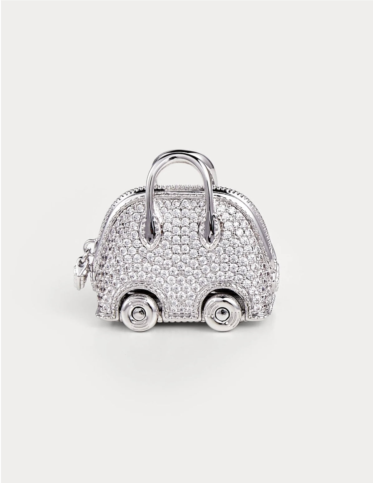 Bolide On Wheels in Silver Pavé