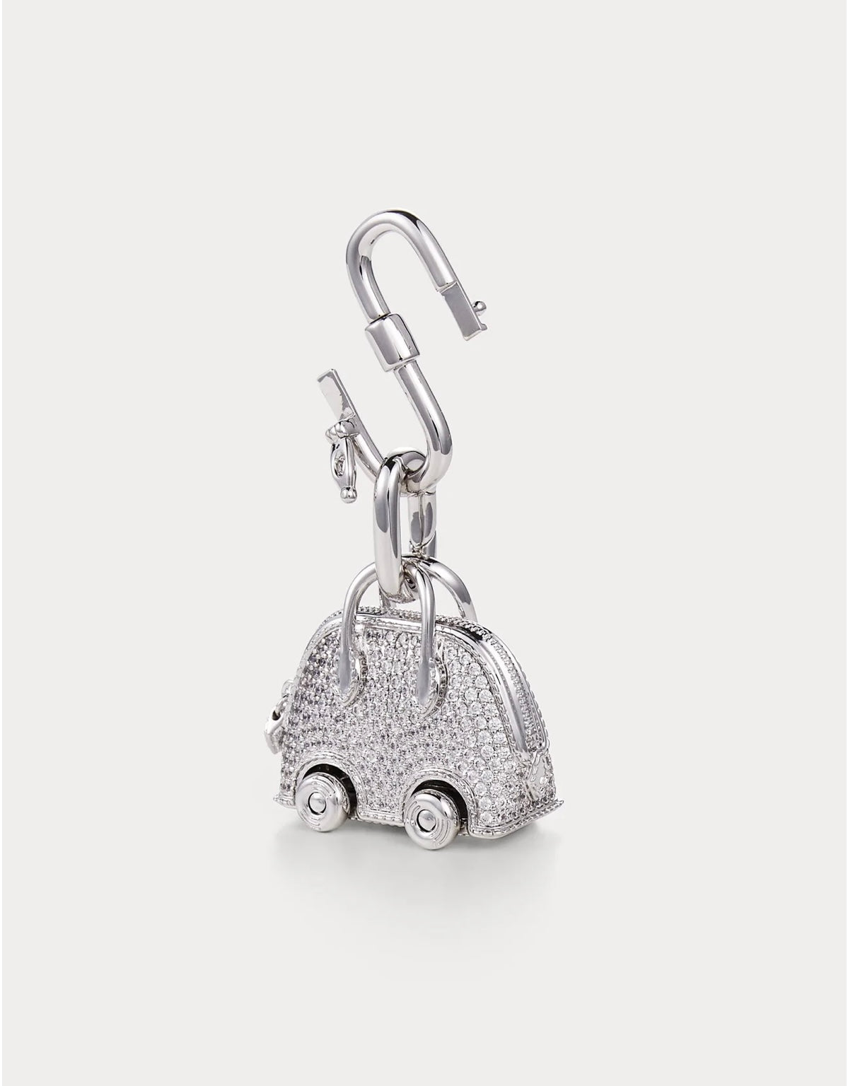 Bolide On Wheels in Silver Pavé