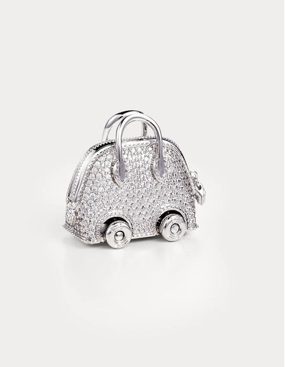 Bolide On Wheels in Silver Pavé