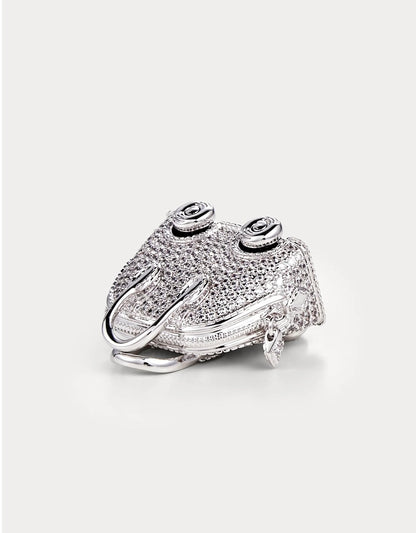 Bolide On Wheels in Silver Pavé